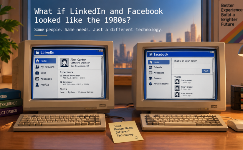 ماذا لو كان LinkedIn وFacebook موجودين في الثمانينات؟